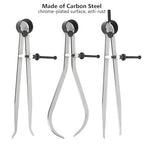 Acrux7 3Pcs 8 Inch Long Spring Caliper Set, Carbon Steel Outside Divider Caliper Compass, Calipers Measuring Tool for Wood Turning Lathe Projects