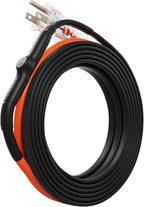 VEVOR Self-Regulating Pipe Heating Cable, 9FT 5W/FT Heat Tape for Pipes Freeze Protection, Water Pipe Heat Cable with Built-in Thermostat Protects PVC Hose, Metal and Plastic Pipe from Freezing