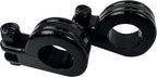 Universal Gloss Black Foot Peg P-Clamp mounting kits Compatible with for Harley Touring Road King Engine Bars Most Motorcycle 1-1/4 Inches(32MM) highway bars