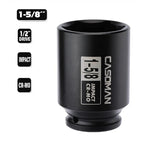 CASOMAN 6-Point 1/2-Inch Drive Deep Impact Socket- 1-5/8" (SAE), CR-MO, 1/2-inch Drive 6 Point Axle Nut Socket for Easy Removal of Axle Shaft Nuts (1-5/8")