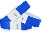 1,000 WristCo Marine Blue Tyvek Wristbands for Events - Comfortable Tear Resistant Paper Bracelets ID Wrist Bands for Concerts Festivals Admission Party Identification