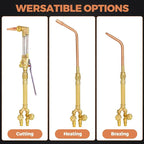 Oxy-Fuel Cutting Torch, Cutting Welding And Heating Outfit With Check Valve, 1-101 Cutting Tip, Welding Nozzle And MFA Heating Nozzle, Cutting Attachment CA2460 Torch Handle, Welding Torch