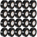 OHLECTRIC Professional Grade Vinyl Electrical Tape (20 Pack) Black - 7 Mil Thick Flame-Retardant, Heat & Weather Resistant 3/4 Inch x 60 Feet | Ideal for Contractors & Electricians