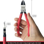 Wire Cutters 10 Pack, 6" Dykes Cutter, HOUSERAN Dikes Wire Cutters Wire Snips with Non-slip Red Handle, Side Cutters, Spring Loaded Wire Cutters, Flush Cutters for Artificial Flowers, Crafts, Zip Tie