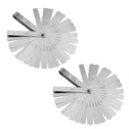 2 Pcs 32 Blades Stainless Steel Feeler Gauge for Valves 0.0008-0.04" (0.02-1.00mm) Universal Standard SAE and Metric Offset Valve Thickness Gauge for Spark Plug Piston Measuring Gap Width Thickness