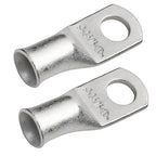 SELTERM 2pcs 2 AWG 5/16" Stud Tinned Copper Wire Lugs, Battery Lugs, Ring Terminals, Battery Cable Ends, 2 Gauge Ring Terminal Connectors, UL Marine Grade Electrical Battery Terminal Connectors