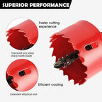 12PCS Bi-Metal Carbide Hole Saw Kit with Drill Bits for Thin Metal and Wood,Cutting Diameter 45/64'' to 2-15/16'',for Gerneral Purpose