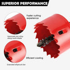 6PCS Hole Saw Kit for Tungsten Hole Cutters in Metal, Aluminium, Wood and Plastic for a Wide Range of Drilling Needs in Different Materials and Hole Diameters.