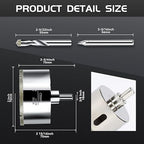 3inch | 76mm Diamond Hole Saw with Center Drill bit and Diamond-Coated Center Drill bit for Ceramic Glass Marble Fiberglass Granite and Porcelain Tiles by CENYB