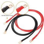 SVAAR 0 Gauge 1 Gauge 2 Gauge Copper Wire Lugs with 5/16" and 3/8" Stud Ring Terminals Battery Copper Cable Lugs Battery Terminal Connectors Heavy Duty Crimp Battery Cable Ends + Heat Shrink Tube