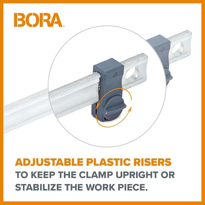Bora 40" Parallel Clamp Set, 2 Pack of Woodworking Clamps with Rock-Solid, Even Pressure, 571140T