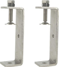 Heavy Duty C Clamps 4.6In for Mounting, Metal Stainless Steel U Clamp for Metal Working Small Desk Clamp with Stable Wide Jaw Opening & Protective Pads/I-Beam Design (2pcs)