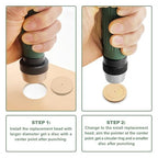 12 in 1 Gasket Punch Set with Sharp Leather Hole Punches, Hollow Punch Set for Leather, 3/16'' to 1-1/4'' Hole Punch Kit with Handle