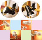 Sun-Rising Rong&LAN Clip lamp,360° Rotation Clip on Lamp Portable Book Reading Light,Clamp on Desk/Table/Bunk Bed/Cupboard Home Lighting, (Desk lamp,Two Colors for Your Choice) White1