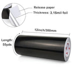 BOMEI PACK Black Aluminum Tape, 12 Inch x 165 Feet, HVAC Sealing & Patching, Pipe & Metal Repair, Waterproof & Temperature Resistant