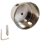 Drilax 3" Diamond Hole Saw | 1.5" Cutting Depth | Removable Pilot Pin & Triangular 3/8" Shank | Wet Drilling for Ceramic, Porcelain, Tile, Quartz, Granite, Marble | Large Drain & Vent Holes