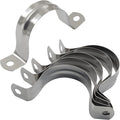Hordion 10Pcs 1-9/16" Two Hole Strap U Bracket, M40 Rigid Pipe Strap Stainless Steel Conduit Clamp for Fixing Pipe
