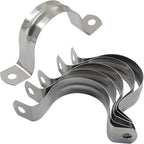 Hordion 10Pcs 1-9/16" Two Hole Strap U Bracket, M40 Rigid Pipe Strap Stainless Steel Conduit Clamp for Fixing Pipe