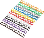 Walfront Digital Number Tube Wire Number Label Tube Cable Marker Wire Numbering Marker Colorful Cable Straps Coded Clip on Plastic Cable(150PCS KCM-1.5MM 1.5square)
