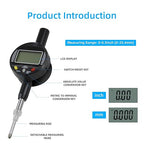 Digital Dial Gauge,with A Range of 25.4mm,Dlectrical Digital Indicator Accuracy of 0.01mm/0.0005 "Metric and Imperial Measure Tool Electronic Dial Gauge for 3D Printing,CNC Machine and Auto Repair