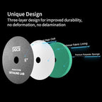 SGCB Pro 6" DA Buffing Polishing Pad Buffer Pads 4Pcs Coarse to Fine for 6 Inch RO DA Rotary Polisher Hook and Loop Buffing Foam Pads Sponge Polish Pad Compounding Polishing Finishing and Waxing