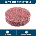 Benchmark Abrasives 2 Inch Sanding Discs Quick Change Aluminum Oxide Surface Preparation Wheels Polishing Wheel for Drill, Die Grinder Sanding Disc Paint Stripper & Removal - (10 Pack), Maroon - Fine