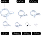 Hilitchi 75-Pcs Double Wire Fuel Line Silicone Hose Tube Spring Clips Clamp Assortment Kit