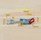 Adjustable Toggle Latch Clamp 4001, 330 Lbs 150Kg Holding Capacity, 4001 Heavy Duty Quick Release Pull Latch Toggle Clamp(R4001wiith keyhole -8PCS)