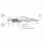 All-Metal Digital Caliper 0-6"Measuring Tool, Micrometer Caliper with Auto-Off Feature, Interchangeable Between inches and millimeters for DIY/Household and 3D Printing