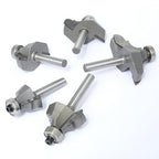 5Pcs Classical Ogee Bit,1/4" Shank,Cove&Bead Router Bits Cutting Depth 5/16",3/8",7/16",1/2",5/8",Edge Forming Cutter for Wood Profiling,Molding