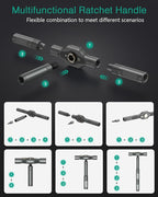 ORIA 42 in 1 Magnetic Screwdriver Set, Multi Bit Ratchet Screwdriver Set With T Handle, Portable Storage Case, DIY Repair Tool Kit for Electronic Repair, Furniture, Bicycle, Computer, Grey