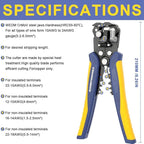 haisstronica Crimping Tool for Heat Shrink Connectors Set with 280PCS AWG 22-10 Marine Grade Heat Shrink Wire Connectors and Wire Stripper
