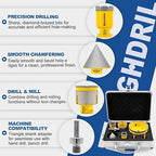 HIGHDRIL Diamond Drill Bits Kit - 6/6/25/35/100mm/50mm Finger Bit+50mm Chamfer Bit with 5/8-11 Thread for Porcelain Ceramic Tile Granite Marble Brick