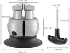 DZQ Ball Vise 3" Engraving Setting Tool 360°Rotation Professional Ball Vise 36PCS Attachment Jewelry Engraving Block Tools(Stainless Steel)