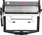 KAKA INDUSTRIAL Pan and Box Brake, 50-inch Sheet Metal Brake Machine with Fingers, 16-Gauge Mild Steel Capacity Box and Pan Brake with Foot Clamp, 0-150° Folding Angle PBB-5016/3SH