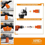 Diamond Core Drill Bit Kit BGTEC Diamond Hole Saw Tile Cutter,5/8"-11 Thread 6pcs 6/8/10/35/50/65mm Drill Bits+10mm Finger Bit+ 2" Chamfer Bit Milling Finger Bit+Hex
