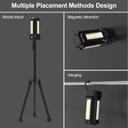 13200mAh Rechargeable Solar Work Light IP64 Waterproof with Folding Stand and Carrying Bag, AODOO 8000 Lumen Cordless Camping Light, White/Warm/Nature White/RED/SOS