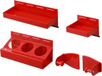 AIRTOON Magnetic Toolbox Tray Set, 4-Piece Magnetic Tool Box Holder, Holds Tools Securely in Place, Powerful Magnetic Tray Set for Shop or Garage, Red