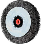 PFERD 81478 Ezmount Crimped Wheel Brush, Carbon Steel Wire, 8" Diameter, 2, 1, 3/4, 5/8" Arbor Hole, 0.014 Wire Size, 1-3/16" Trim Length, 7/8" Face Width, 4500 Maximum RPM