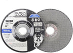 BHA Depressed Center Metal Grinding Wheels for Angle Grinders, 4” x 1/4” x 5/8” - 5 Pack