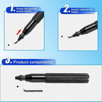 DKIBBITH Deburring Tool with 11 HSS Swivel Blades for Metal, 3D Prints,Resin,Ideal for Plumbing & 3D Printing Burr Removal,Black.