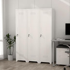 Metal Tall Broom Storage Cabinet, 65" Broom Closet Cabinets with Adjustable Shelves and S-Hooks, Slim Bathroom Cabinet, Metal Storage Cabinets for Home Office, Pantry, Bathroom