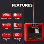 S&F STEAD & FAST Digital Angle Finder Magnetic with 4 Surface Magnets, Large LCD Display Digital Inclinometer, Magnetic Angle Gauge for Table Saw, Woodworking