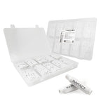 1000 pcs Low Voltage B Connectors for Indoor Wiring AWG 22–26 Small Gauge Dry Bean-Style Butt Splice Terminals for Telephone, Alarm, Security, Intercom, and Network Applications (No Gel)
