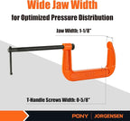 Pony 6-in C-Clamp Set, Clamps for Woodworking,1000lbs Load Limit, 2660 C-Clamp, Ideal for most DIY, Woodworking and Household Clamping Projects-2 Pack