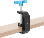 CAMVATE Aluminum C-Clamp(Jaw Open:65mm) with 1/4" & 3/8" Mounting Points(Blue T-handle)-3721