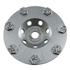 6" PCD Grinding Wheel for Epoxy, Glue, Mastic and Paint, 7 Crushed Chip PCD Segments, Hilti DG150 Arbor