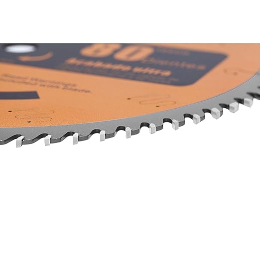 10" Miter/Table Saw Blade, 80 Teeth ATB Tungsten Carbide Saw Blades with 5/8" Arbor for Wood, Aluminum, PVC Pipe and Plastic Cutting