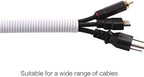 Alex Tech 10ft - 1/2 inch Split Wire Loom Tubing - White