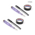 Fielect 3 Suit Circuit Tester Pen Assortment, Voltage Tester Detector Pen with Small Utility Knife, 5m Electrical Tape, 100-500V